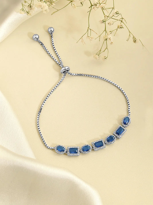 Glam CZ & Crystal Chain Bracelet