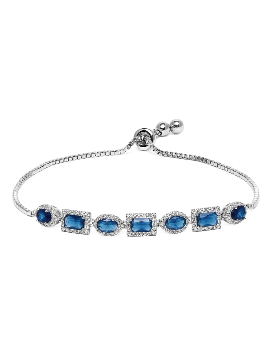 Glam CZ & Crystal Chain Bracelet