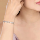 Paisley Style CZ Link Bracelet