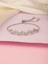 Paisley Style CZ Link Bracelet