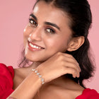 Modern Spark CZ Crystal Bracelet - Rose Gold - Multi