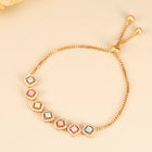 Modern Spark CZ Crystal Bracelet - Gold - Multi
