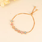 Modern Spark CZ Crystal Bracelet - Gold - Multi