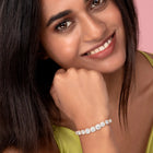 Radiant Cushion Cut Crystal Bracelet - Rose Gold