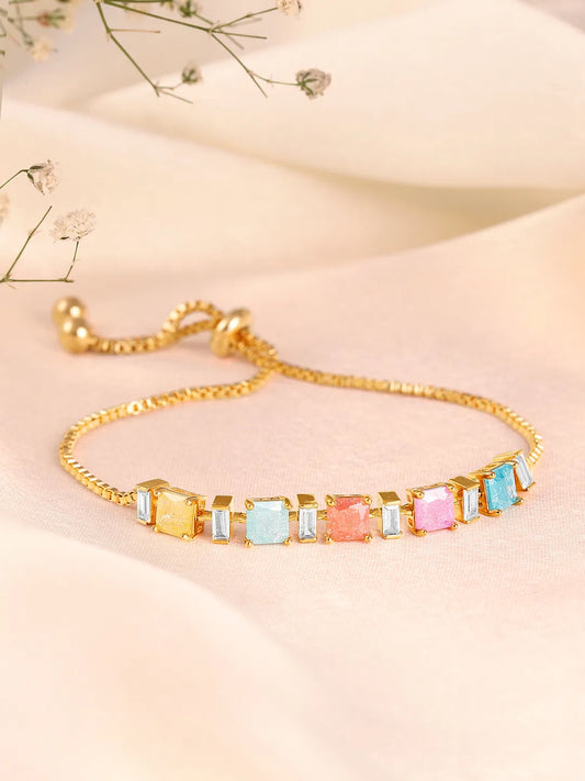 Stylish Crystal Baguette Stone Bracelet