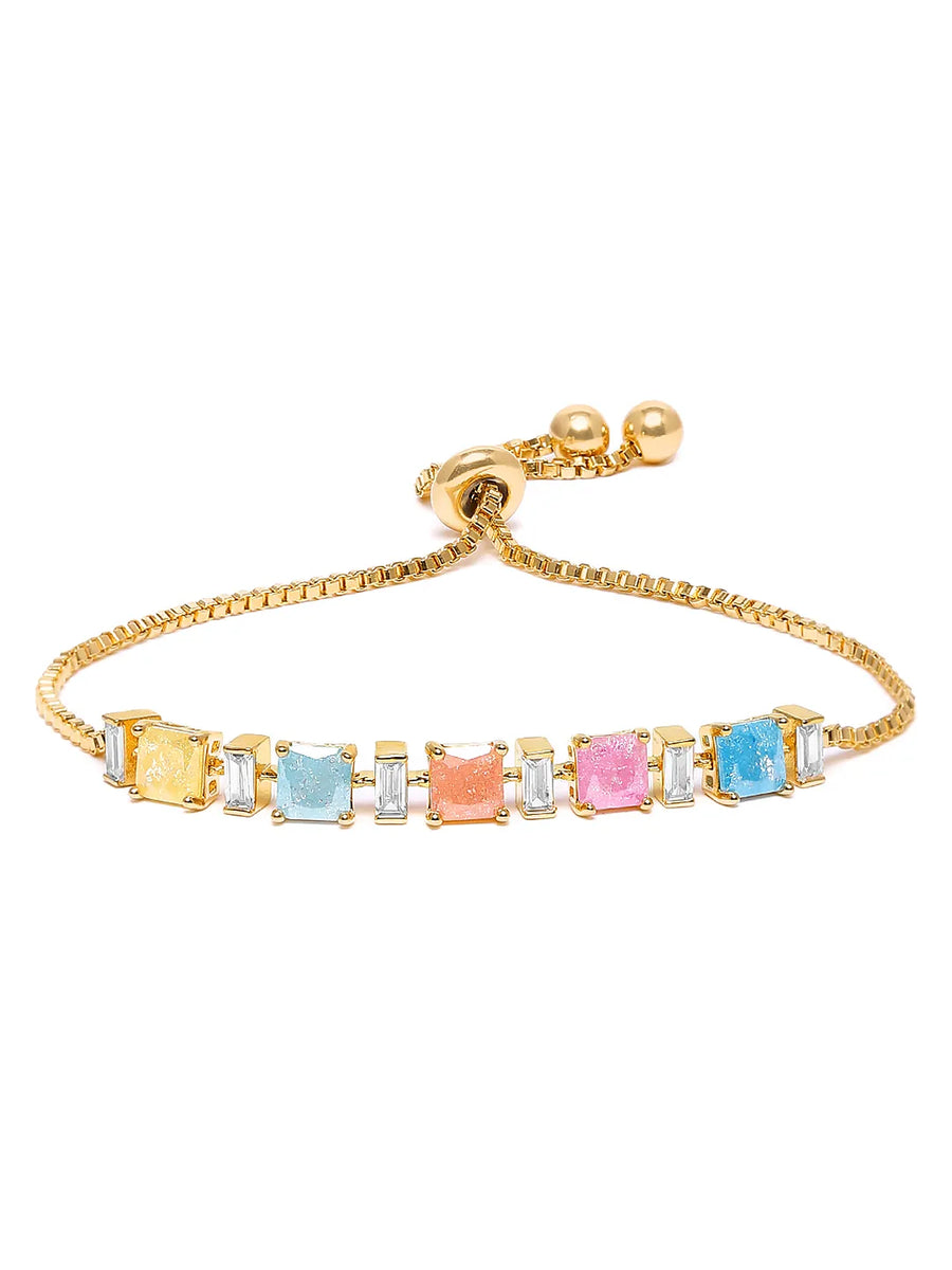 Stylish Crystal Baguette Stone Bracelet