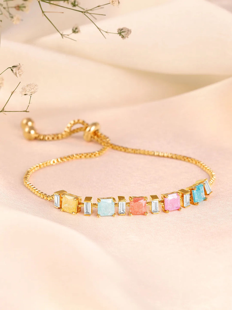 Stylish Crystal Baguette Stone Bracelet