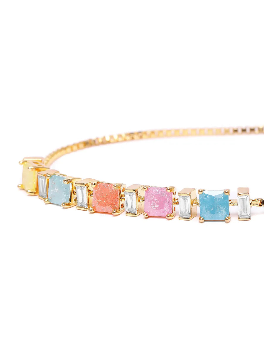 Stylish Crystal Baguette Stone Bracelet