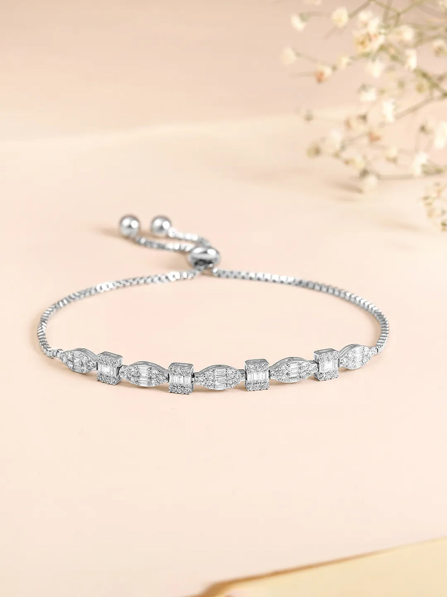 Allure Crystal Studded Link Bracelet