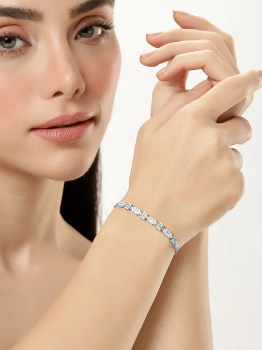 Allure Crystal Studded Link Bracelet