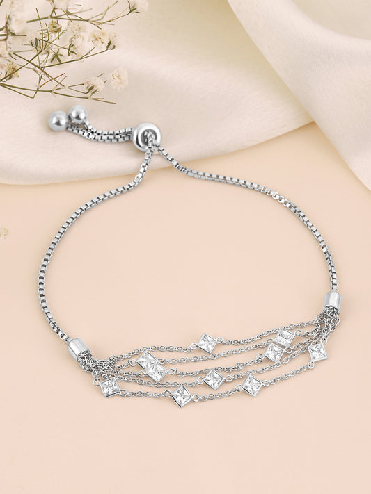 Dazzling Layered Chain Bracelet