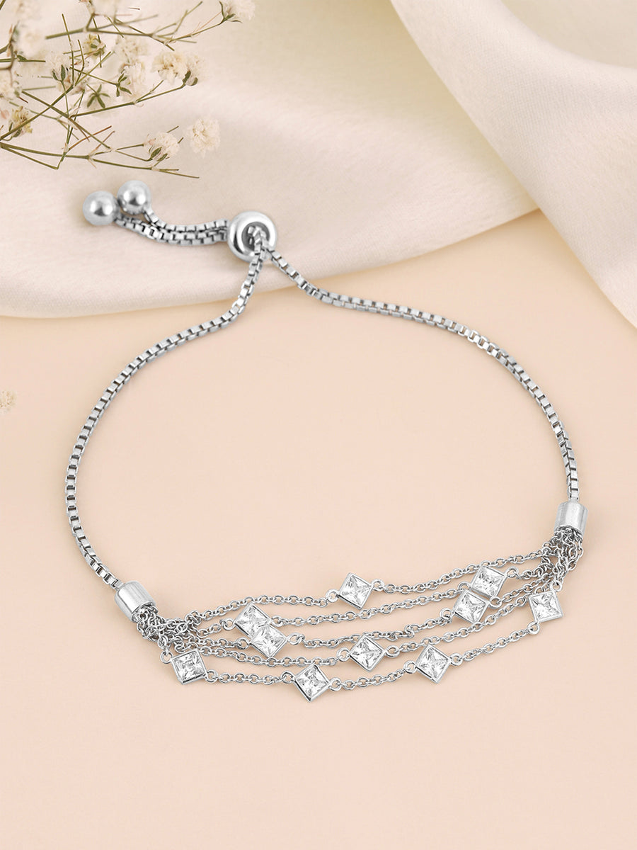 Dazzling Layered Chain Bracelet