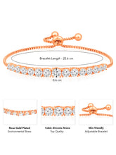 Shimmering CZ Rose Gold Bracelet