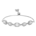 Radiant CZ & Crystal Chain Bracelet