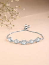 Radiant CZ & Crystal Chain Bracelet