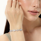 Radiant CZ & Crystal Chain Bracelet