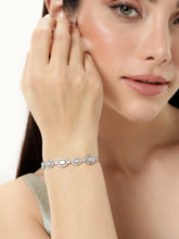 Radiant CZ & Crystal Chain Bracelet