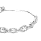 Radiant CZ & Crystal Chain Bracelet