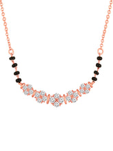 Radiant Vows CZ Studded Rose Gold Plated Mangalsutra