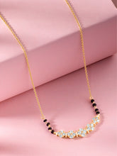 Radiant Vows CZ Studded Rose Gold Plated Mangalsutra