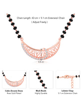 Lunar Love Rose Gold Plated CZ Studded Mangalsutra