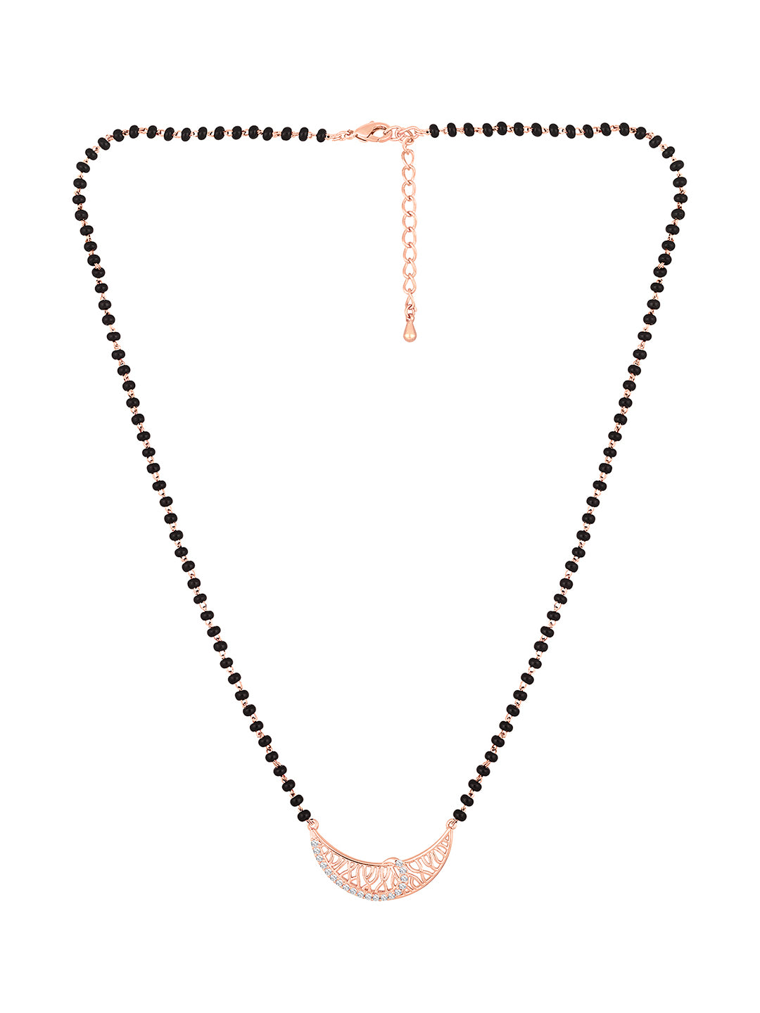 Lunar Love Rose Gold Plated CZ Studded Mangalsutra