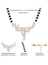 Leafy Radiance Rose Gold CZ Mangalsutra