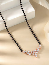 Leafy Radiance Rose Gold CZ Mangalsutra