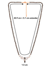 Leafy Radiance Rose Gold CZ Mangalsutra