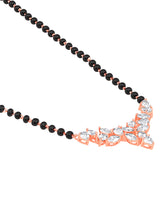 Leafy Radiance Rose Gold CZ Mangalsutra