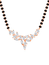 Leafy Radiance Rose Gold CZ Mangalsutra