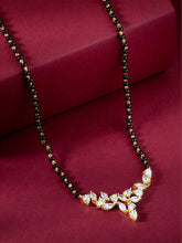 Leafy Radiance Rose Gold CZ Mangalsutra