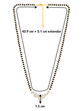 Leafy Radiance Rose Gold CZ Mangalsutra