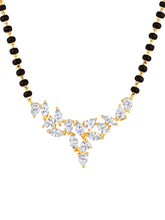 Leafy Radiance Rose Gold CZ Mangalsutra