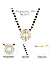 Floral Harmony CZ Pearl Mangalsutra