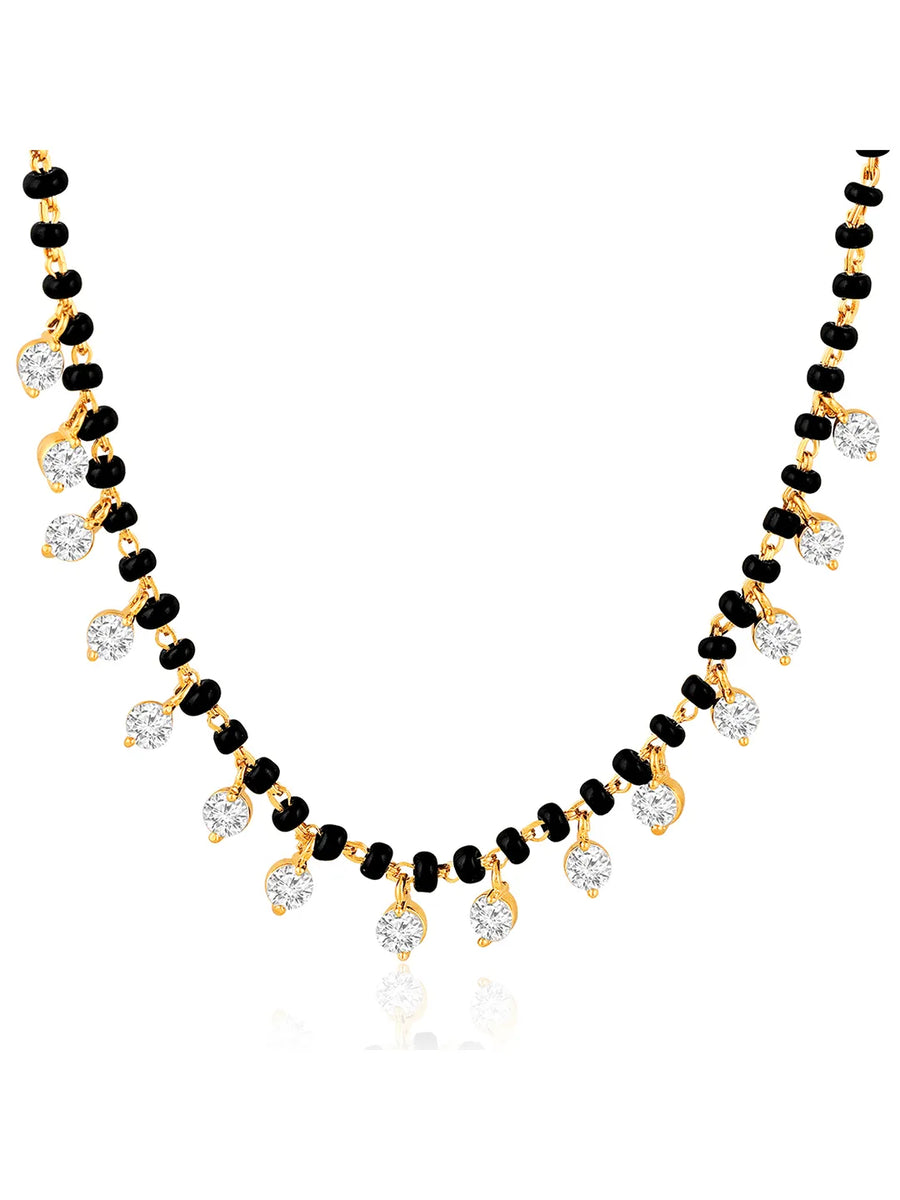 CZ Charm Beaded Chain Mangalsutra