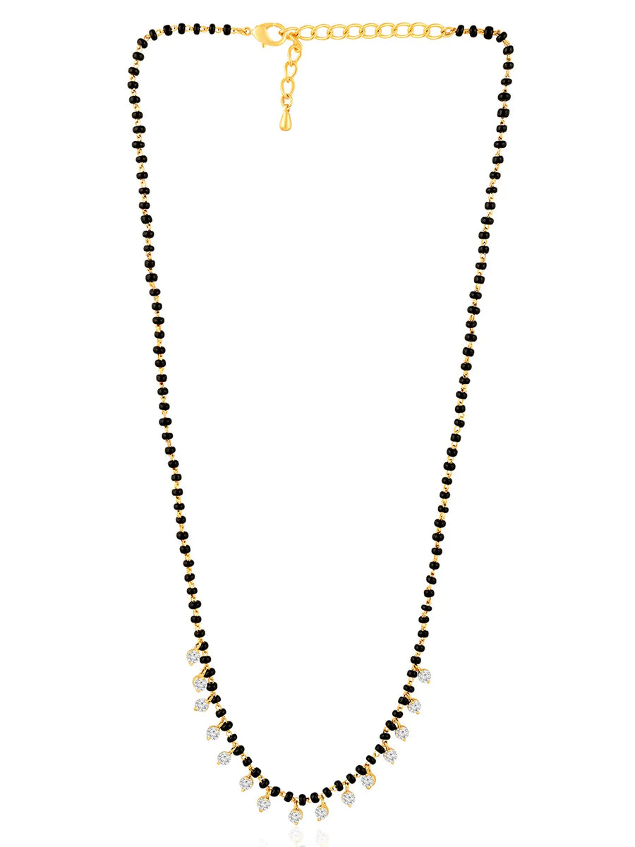 CZ Charm Beaded Chain Mangalsutra