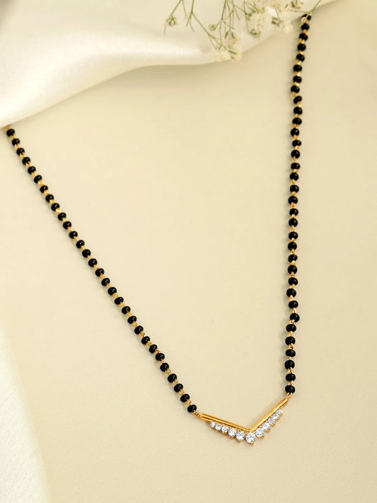 Chic CZ Mangalsutra for Modern Brides