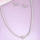 Sparkling CZ Studded Necklace Set