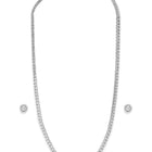 Sparkling CZ Studded Necklace Set