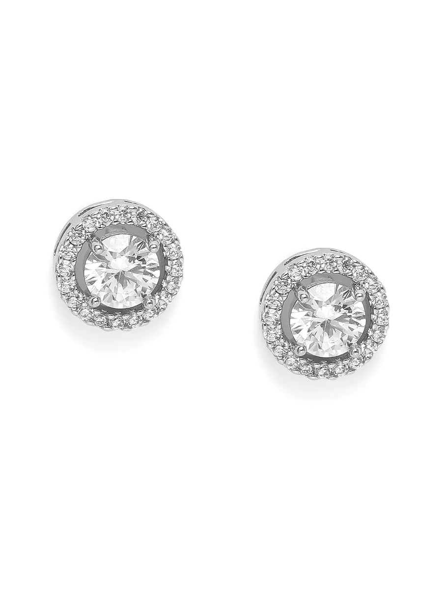 Sparkling CZ Studded Necklace Set