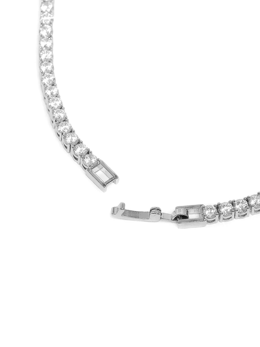 Sparkling CZ Studded Necklace Set