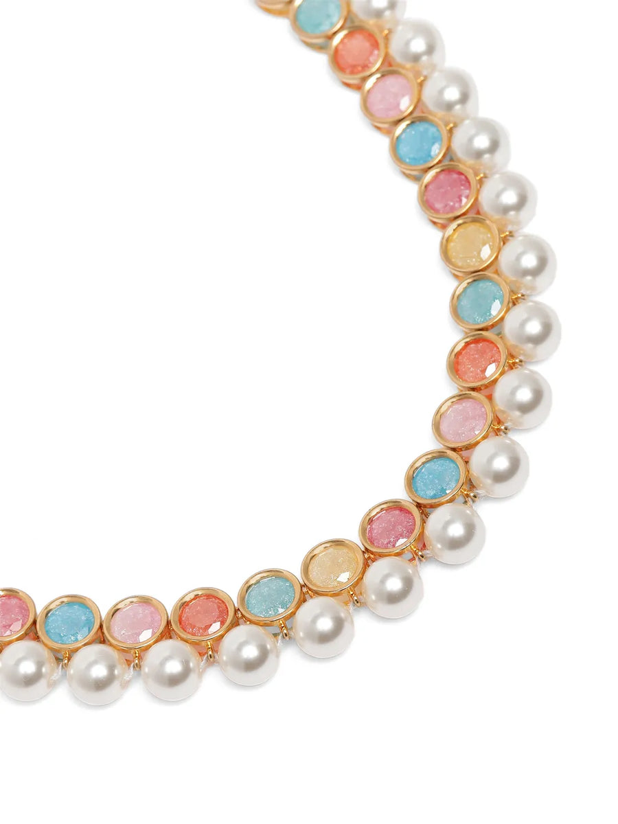 Pearl & Crystal Vibrant Necklace Set