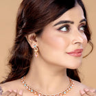 Vibrant Crystal Studded Necklace Set