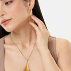 Unique CZ Studded Chain Pendant Set