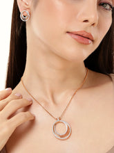 Exquisite CZ Round Layer Pendant Set