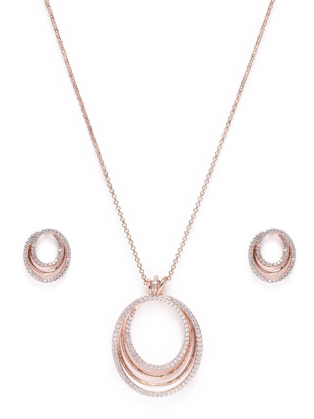 Round Layer Pendant Set | Stylish Fashion Jewellery by Peora