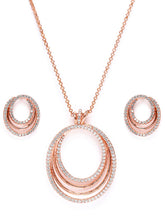 Exquisite CZ Round Layer Pendant Set