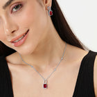 Elegant CZ & Crystal Pendant Set