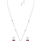 Elegant CZ & Crystal Pendant Set